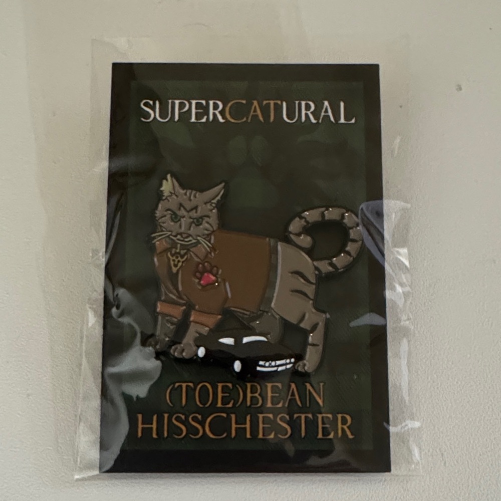 Supernatural SuperCATural ToeBean Hisschester Cat Pin New In Package